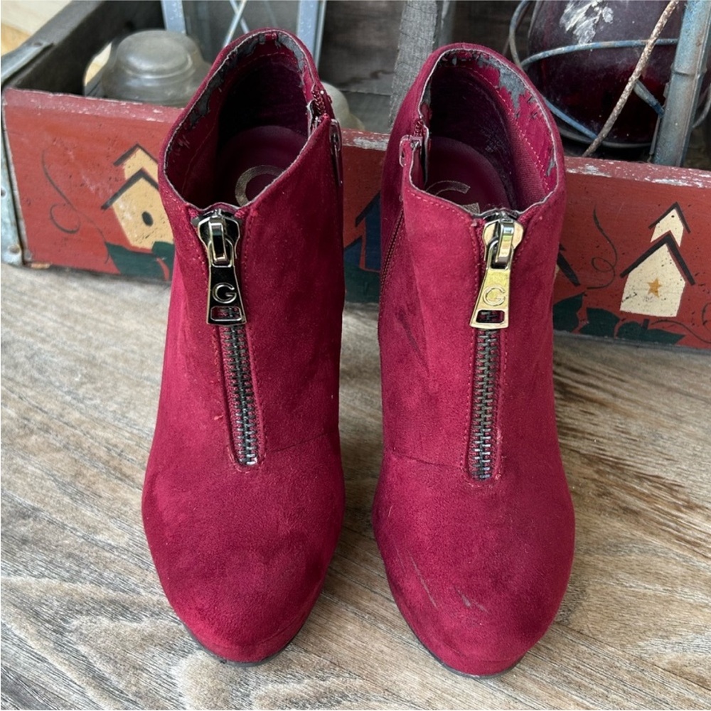 G by Guess Zip Front Heeled Booties